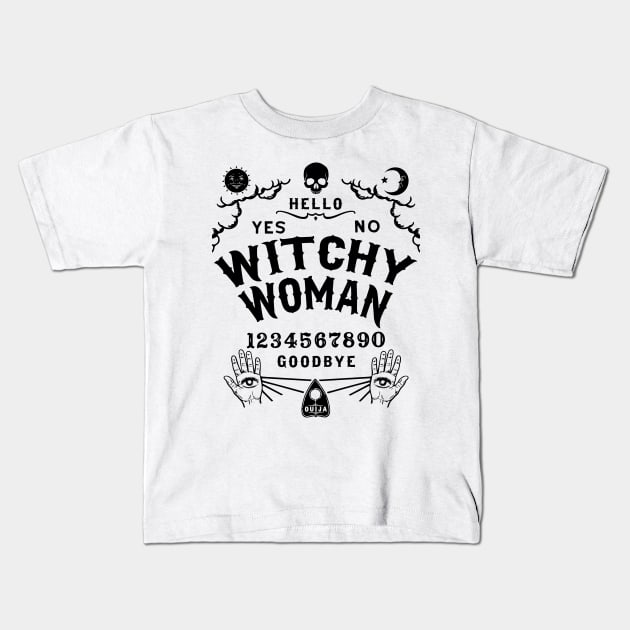 Witchy Woman Wiccan Ouija Board Kids T-Shirt by Tshirt Samurai